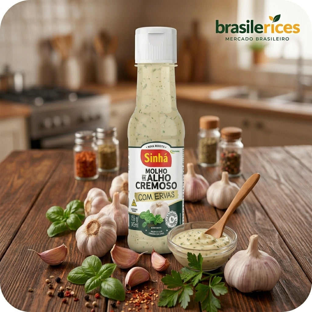Molho Cremoso de Alho com Ervas Sinhá 145ml